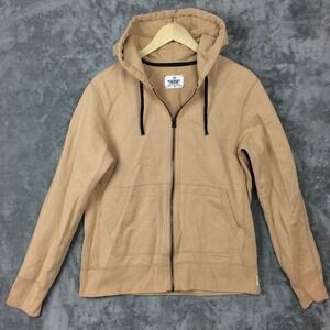 Reigning Champ Hoodie Mens Medium Brown Full Zip Cotton Canada Athletic Logo